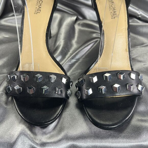 Michael Kors Studded High Heels Women's size 5.5 Stiletto Black Silver‎ Worn 2x - Picture 6 of 16
